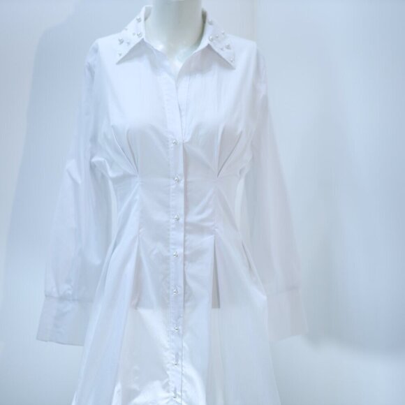 ZARA Short Casual Style Flared Long Sleeves Plain Cotton Size S, M NWT - Picture 2 of 5